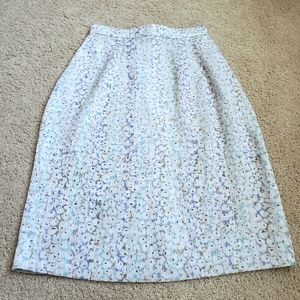 High Waisted Flowery Pencil Skirt